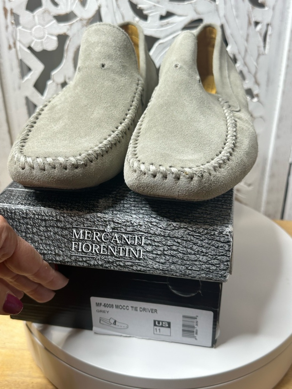 Mercanti Fiorentini Gray Driving Loafer New - Picture 4 of 11